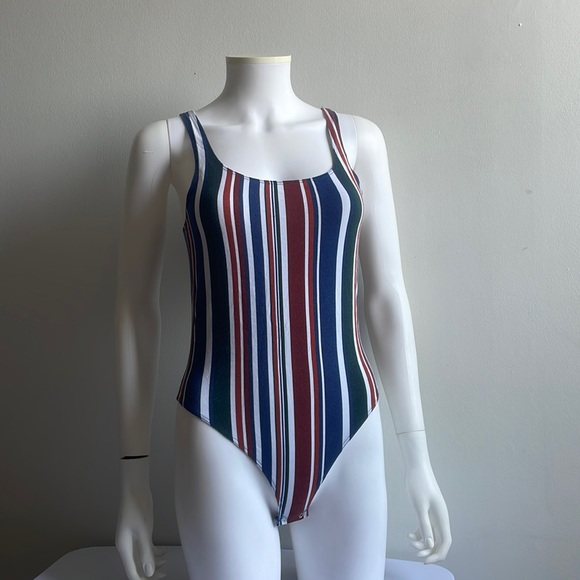 Striped Garage Bodysuit Size Medium - Picture 2 of 4